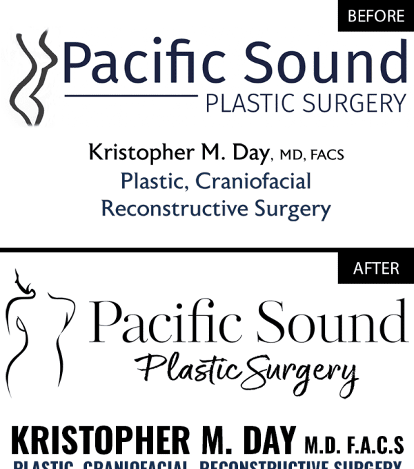 Pacific Sound Plastic Surgery - Dr. Kristopher M. Day | Logo Redesign | Onestopnw